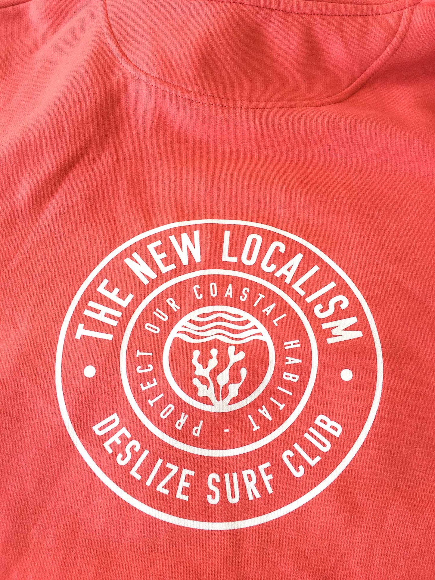 The New Localism Surf Hoodie, Back side close-up