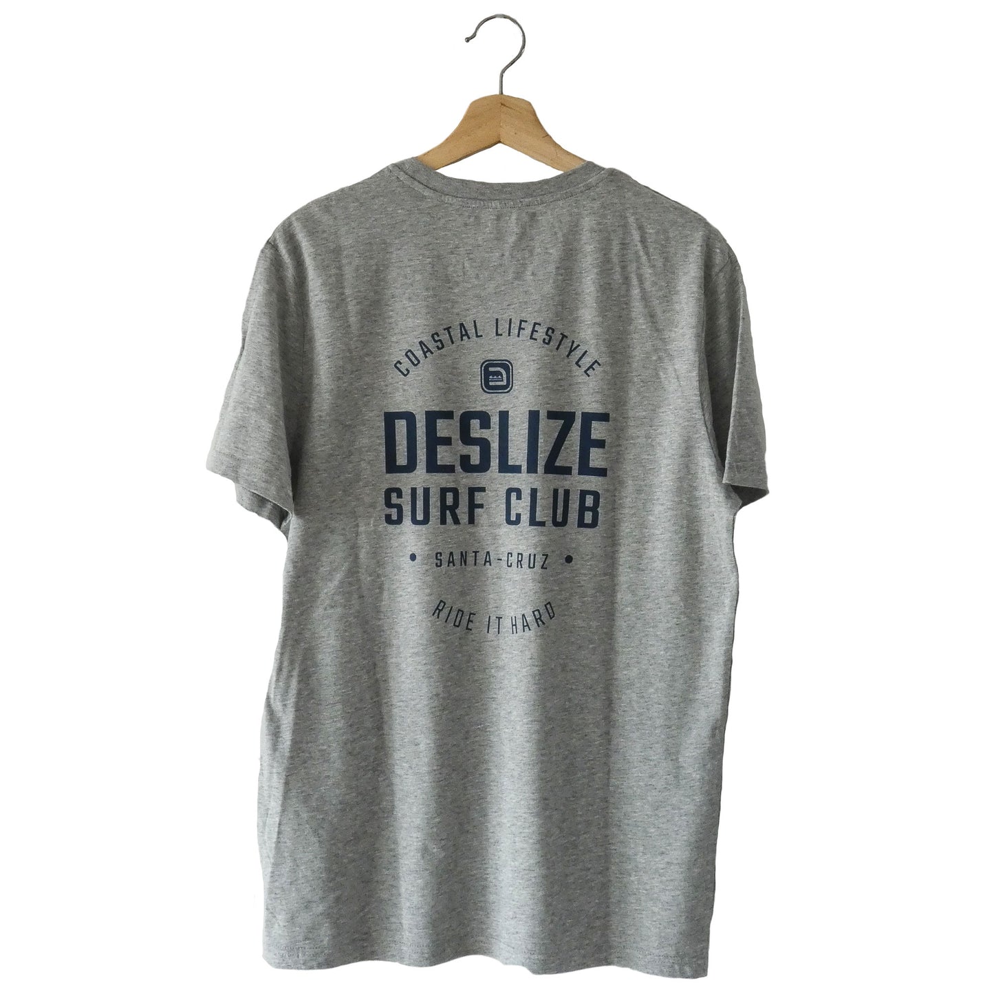 Grey Desilze Surf Club pocket Tshirt, back side